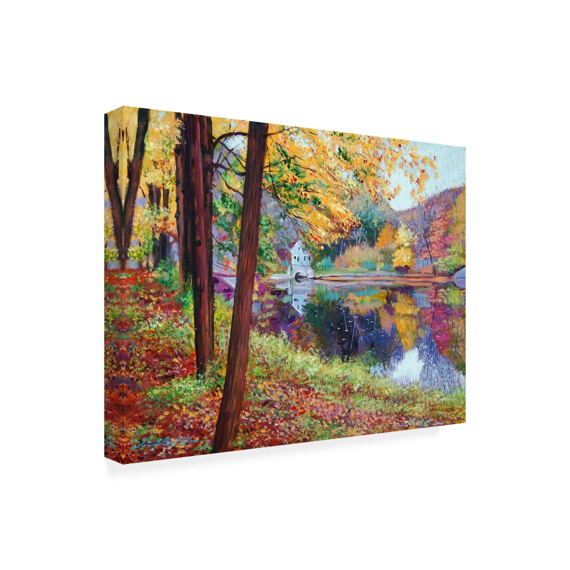 Trademark Fine Art 'Fall Mirror Lake' Canvas Art by David Lloyd Glover