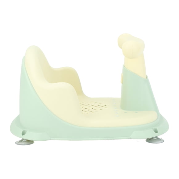 Asiento de baño para bebé, ligero, seguro, con ventosas, asiento de baño de plástico para bebés y niños pequeños, color verde