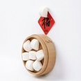 thumbnail image 2 of 1 Set Creative Theme Fridge Magnets Dumpling Steamed Bun with Basket Decors For Home And Offices Refrigerator Whiteboards Decors, 2 of 9