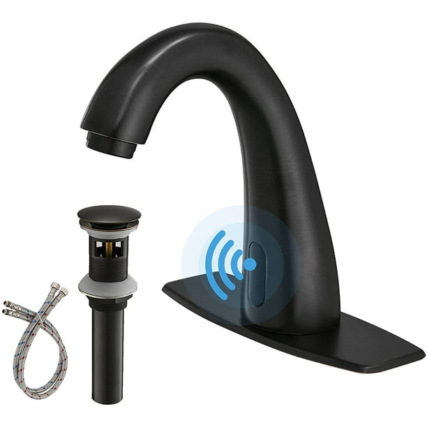BWE Touchless Bathroom Faucet Oil Rubbed Bronze with Hole Cover Plate
