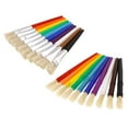 thumbnail image 4 of 0x Handle Paint Brushes Acrylic Oil Drawing Coloring Round Flat,Wood Handle Brushes, 4 of 8