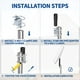 thumbnail image 5 of Montaje en Poste, Kit de Montaje de Aleación con Adaptador de Tubo Adecuado para Mástil de Antena Parabólica , Mástil de Satélite con Abrazadera en U, 5 of 5