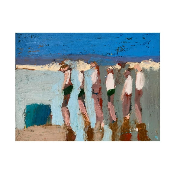 Canvas Wall Art - Erin McGee Ferrell 'Beach Walkers II' Wall Art for Living Room, Bedroom, or Office Décor by Trademark Fine Art - 19 x 14 Inches