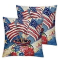 thumbnail image 2 of TIAOTIAOHOU 4th of July Throw Pillow Covers Set of 2 Mason Jars Truck Gnome Home of Decorative Pillow Covers Cushion Case Patriotic Decortive for Sofa, 2 of 6