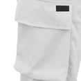 thumbnail image 7 of Chiccall Mens Casual Cargo Pants Stretch Elastic Waist Drawstring Tapered Open Bottom Jogger Sweatpants with Pockets, 7 of 7