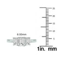 thumbnail image 4 of SZUL Women's 1.50 CTW Three Stone Emerald Cut Lab Grown Diamond Ring in 14K White Gold, 4 of 5