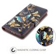 thumbnail image 6 of CaseHome Samsung Galaxy S25+ Wallet Case for Women, Aesthetic Blue Butterfly Pattern Magnetic Closure PU Leather Flip Cover with Card Holder and Kickstand Protective Phone Case, 6 of 7
