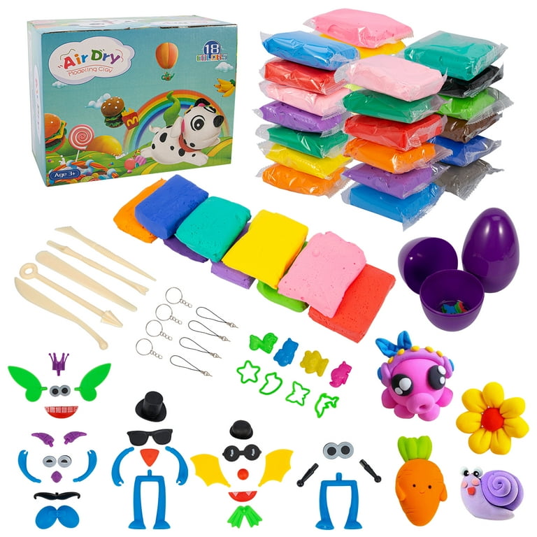 EastVita Modeling Clay Kit, 18 Colors Air Dry Magic Clay Molding