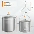 thumbnail image 2 of Zimtown 82qt Fryer Pot Turkey Pot Boil Pot Kit Stainless Steels, 2 of 7