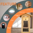 thumbnail image 2 of DWKWE Far Infrared 1400W Outdoor Sauna, Compact with Bluetooth Speakers and LED Lamp, 2 of 5