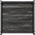 thumbnail image 3 of ModFusion Dark Oak Color Square Coffee Table with Storage and Barn Door Design for Modern Farmhouse Living Room Table, 3 of 10