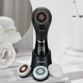 thumbnail image 7 of Facial Cleansing Brush, Electric Face Scrubber Rechargeable Exfoliator IPX-7 Waterproof Rotating Cleanser for Exfoliating, Massaging and Deep Cleansing for Women & Men with 4 Brush Heads Black, 7 of 7