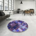 thumbnail image 4 of Ahgly Company Machine Washable Indoor Rectangle Transitional Purple Area Rugs, 2' x 5', 4 of 7