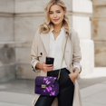 thumbnail image 3 of SCRAWLGOD Stars Butterfly Print Dark Violet Womens Small Crossbody Bags PU Leather Scratch Resistant Crossbody Handbags Trendy Travel Shoulder Bag with Detachable Chain, 3 of 7