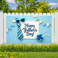 thumbnail image 6 of Striped Tie Happy Father's Day Banner Gift Box Celebration Backdrop for Father's Day Party Decoration Event Celebration, 6 of 8