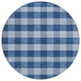 thumbnail image 2 of Addison Rugs Chantille Indoor/Outdoor Transitional Plaid Navy Washable Round Rug, 8' x 8', 2 of 6