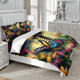 thumbnail image 3 of TeasBank Butterfly Bedding 3D Printed Butterfly Duvet Cover Queen Size Flying Animal Comforter Cover for Women Modern Room Decor 1 Quilt Cover with 2 Pillow Cases(No Comforter), 3 of 4