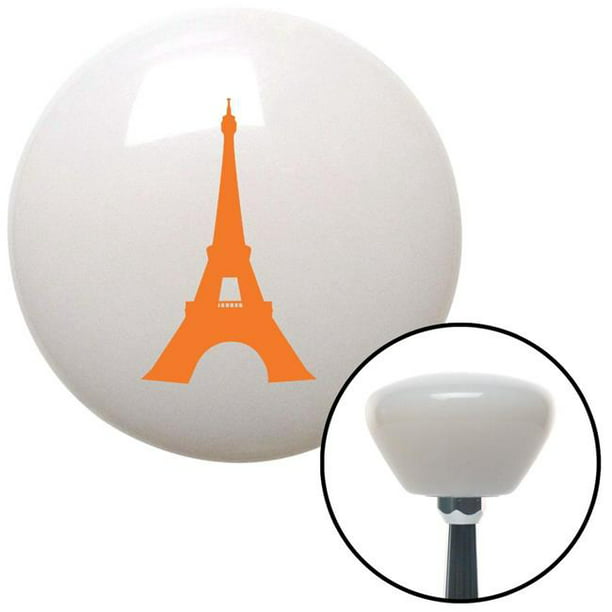 Bouton de Changement de Vitesse Rétro Blanc Tour Eiffel Orange avec Levier de Vitesses Auto Brody M16 x 1.5