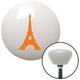 Bouton de Changement de Vitesse Rétro Blanc Tour Eiffel Orange avec Levier de Vitesses Auto Brody M16 x 1.5 – image 1 sur 1