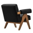thumbnail image 4 of Modway Lyra Upholstered Modern Boucle Fabric Armchair in Black, 4 of 9