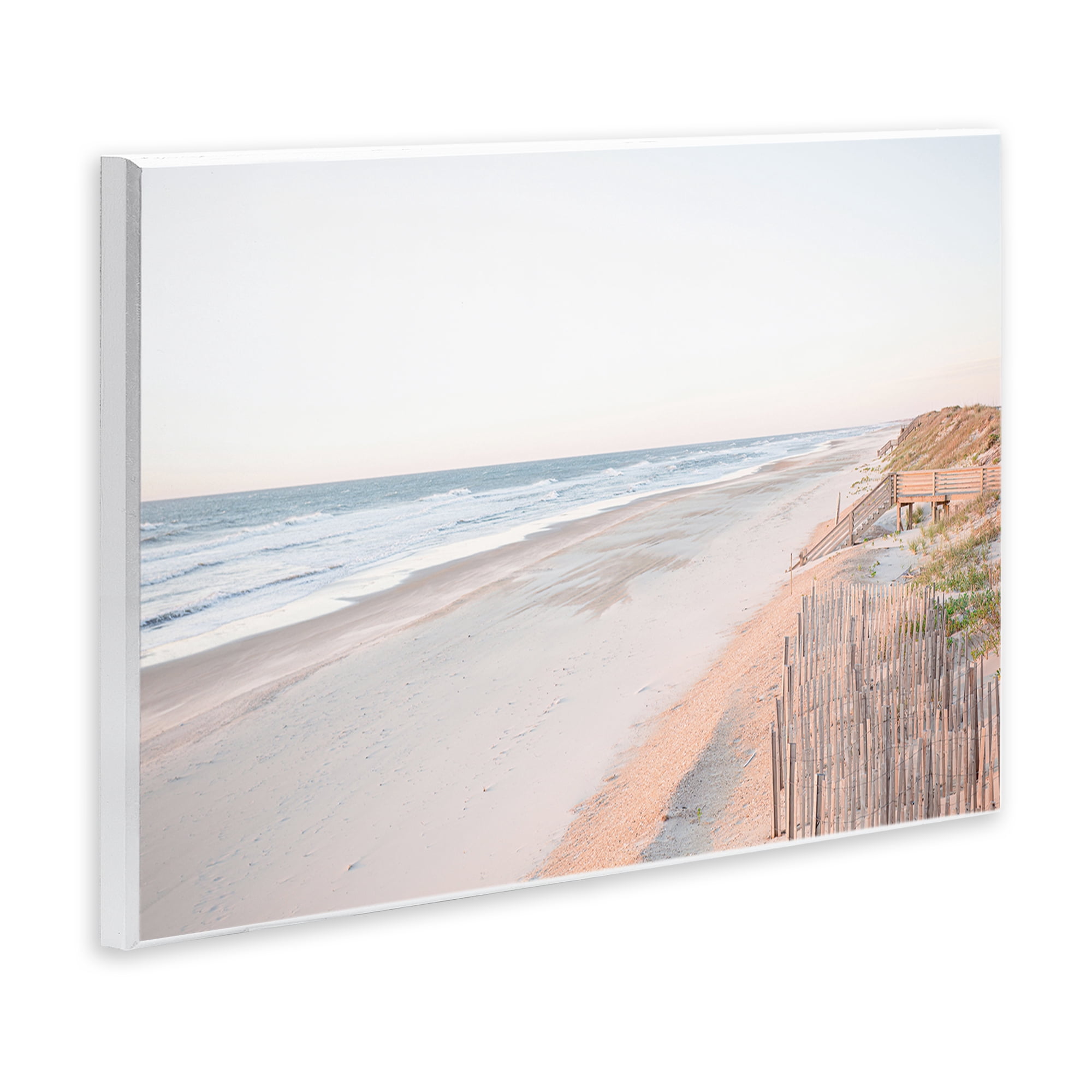 Stupell Industries Vast Beach Horizon Landscape & Nature Painting Unframed Art Print Wall Art, 19 x 13