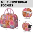 thumbnail image 6 of Lunch Bag Lunch Box for Women Reusable Insulated Lunch Cooler Bags,Large Capacity for Work Travel Picnic,Water-Resistant Pioneer Colorful Floral Lunch Tote Bag Gifts for Woman Mom Pink, 6 of 6