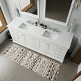 thumbnail image 2 of Dukes 84 in W White Double Bath Vanity, Cultured Marble Top, Faucet Set, and 34 in Mirrors, 2 of 9