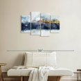 thumbnail image 2 of Elephant Stock Dreamy Mountains Wall Art - Horizontal Multi Panel Canvas - Living Room Wall Decor - Abstract Multi Panel - Blue And Orange Decor - 36" x 22", 2 of 4