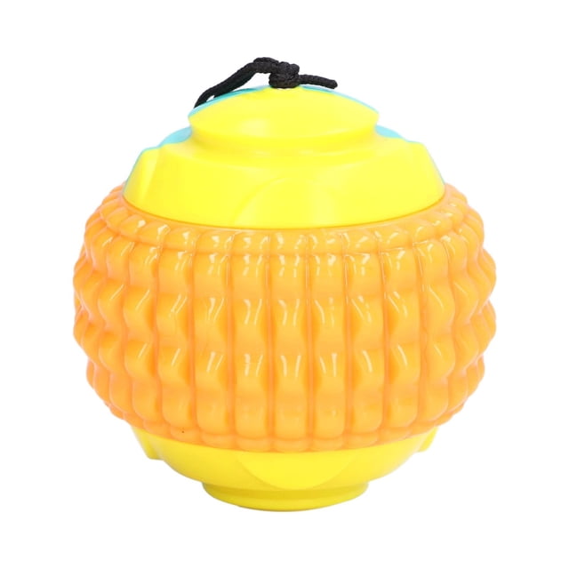 Pelota de lanzamiento para entrenamiento de mascotas, pelota interactiva para lanzar al aire libre con cordón retráctil para molar y masticar, color naranja