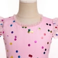 thumbnail image 5 of IBTOM CASTLE Kids Girls Birthday Party Dress Butterfly Daisy Polka Dots Embroidery Princess Tulle Wedding Pageant Evening Gown 9-10 Years Pink Polka Dots, 5 of 8