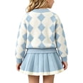 thumbnail image 5 of Amidoa Girls 2 Piece Outfits Fall Winter Clothes Solid Color Long Sleeve Top and Casual Pants Kids Clothing Sets Size Light Blue 5-6 Years, 5 of 5