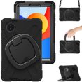 thumbnail image 2 of For Xiaomi Redmi Pad SE 8.7 inch 2024 Case, 360 Rotatable Handle Stand, Shoulder Strap, Drop-Proof Design, Black, 2 of 7