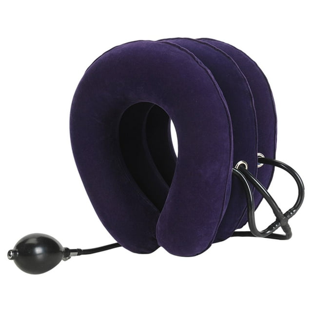 lionlar Cervical Neck Traction Device Inflatable Neck Stretcher Spinal Alignment Relief, Dark