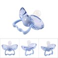 thumbnail image 4 of El Chupete Antipolvo Del Silicón Del Bebé Recién Nacido Cierra Automáticamente La Cabeza Redonda Azul Del Chupete Del Pezón, 4 of 7