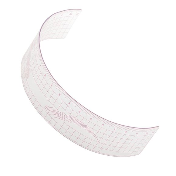 Plantilla de plantilla de cejas de plástico reutilizable, regla moldeadora, herramienta de belleza de maquillaje de medición, tres jinwen  Regla de la ceja