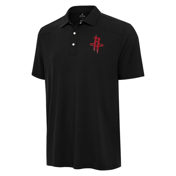 Men's Antigua  Black Houston Rockets Western Polo