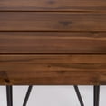 thumbnail image 6 of GDF Studio Avy Indoor/Outdoor Modern Industrial Acacia Wood Side Table, Teak and Rustic Metal, 6 of 7
