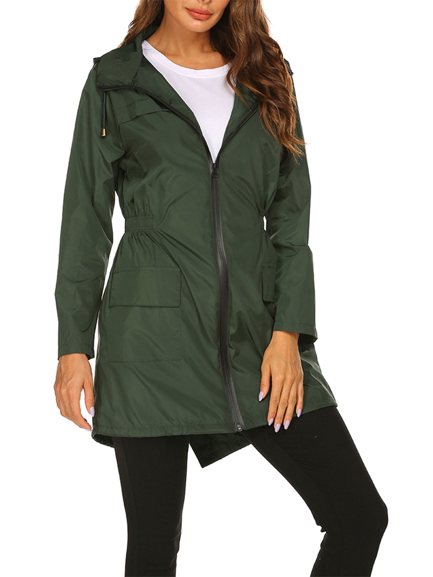 Rain Jacket Women Waterproof with Lined 