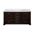 thumbnail image 6 of Harper 72" Double Bathroom Vanity with Chocolate Cabinet and Carrara Marble Top, 6 of 6