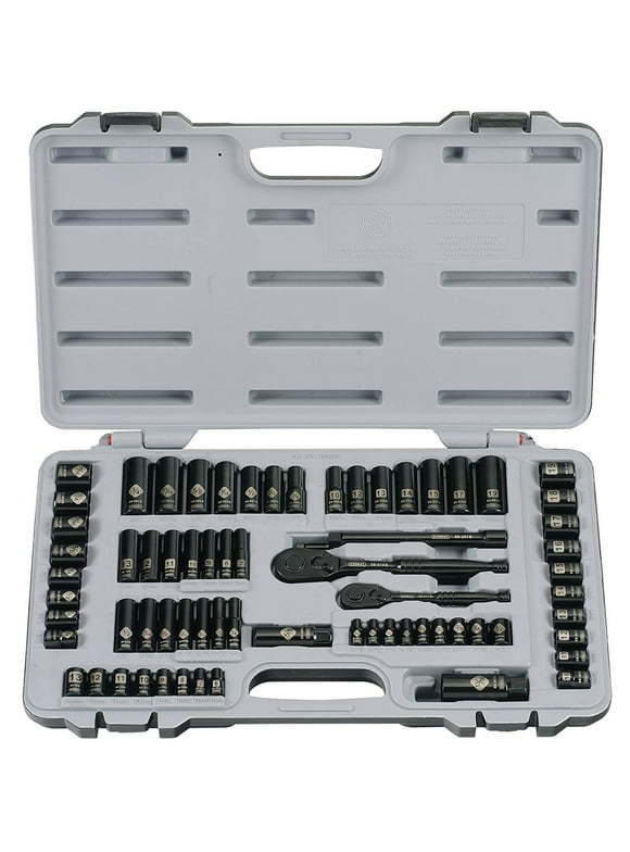 STANLEY 92-824 Black Chrome and Laser Etched 69-Piece Socket Set