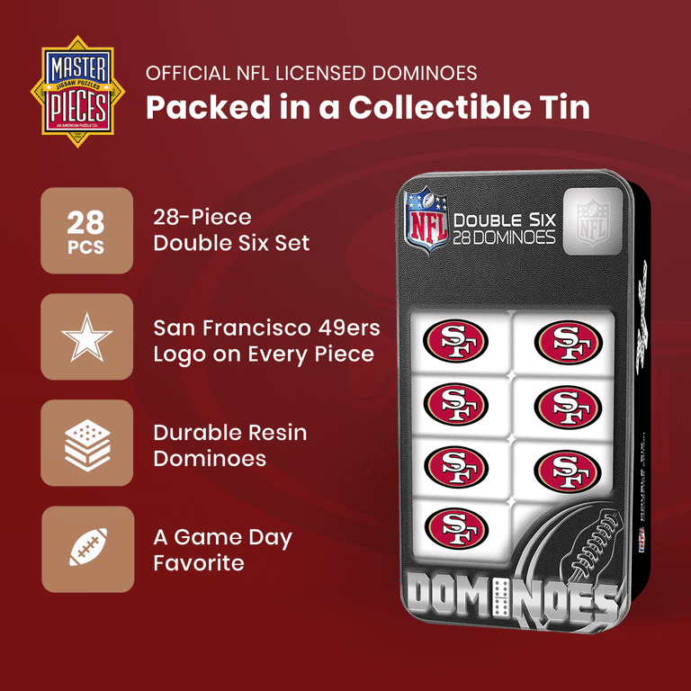 MasterPieces NFL San Francisco 49ers 28 Piece Dominoes Set