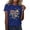 Blue, variant on Crew Neck T Shirts For Women Butterfly Print Fashion Short Sleeve Casual Tops Summer Blouses