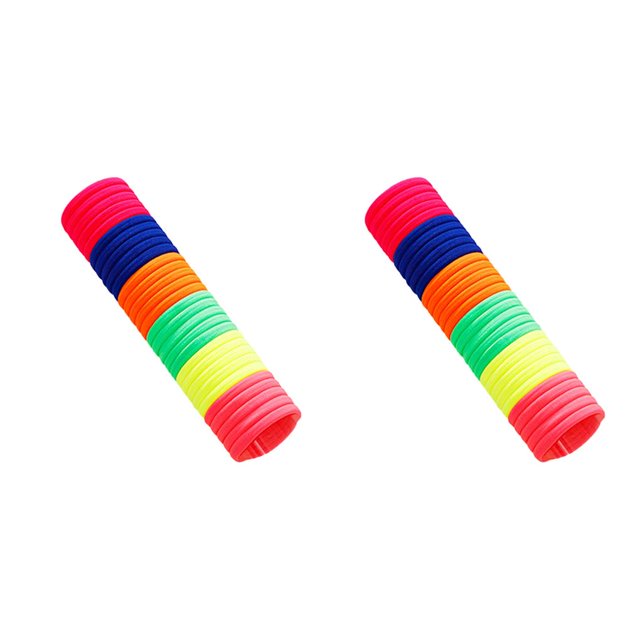 Guardurnaity 100 piezas de lazos para el cabello, adornos gruesos para toallas, coleta multicolor, elásticos, Bobbles, Scrunchies para niñas, coloridos 3 colorido 3 2piezas Guardurnaity CBP351482