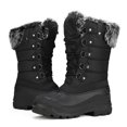 thumbnail image 3 of Pennysue Women's Mid-Calf Snow Boots Black Warm Faux Fur Lined Winter Boots Insulated 6M, 3 of 7