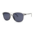 thumbnail image 1 of Elegant Thin Plastic Rounded Rectangle Gentlemens Sunglasses Slate Black, 1 of 4