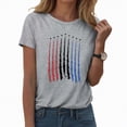 thumbnail image 2 of KPOPLK Womens American Flag Shirt USA Patriotic Crew Neck T-Shirt 4th of July Short Sleeve Tee(Grey,M), 2 of 5