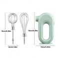thumbnail image 4 of Batidor de crema de huevo eléctrico, batidor de crema de cocina automático ajustable de mano, batidora de mantequilla, agitador, herramientas Herramientas y accesorios para hornear verde 2 varillas Inteprter HA007445-04B, 4 of 6