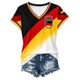 thumbnail image 5 of 2026 Soccer Cup Jersey Unisex, V-Neck Short Sleeve Germany Flag Shield Graphic Top - Breathable Fan Shirt for Men and Women Match Day & Casual Wear Deep Red S, 5 of 5