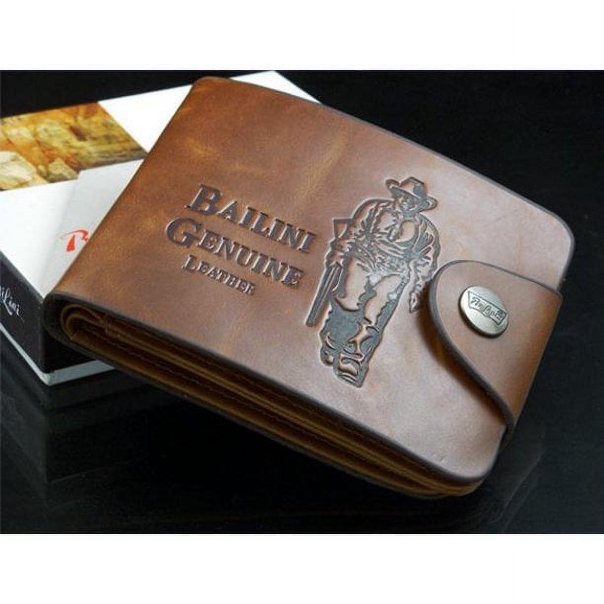Wallets for Men Genuine Leather Pockets Credit/ID Cards Holder Purse Wallet Front Pocket Wallet - image 4 of 6
