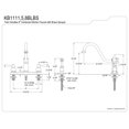 thumbnail image 4 of Kingston Brass KB1111BLBS 8 Inch Center Kitchen Faucet With Brass Side Sprayer - Polished Chrome, 4 of 4